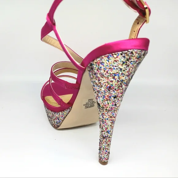 New Pink Nine West Strappy Stilettos Size 8 - Picture 4 of 6